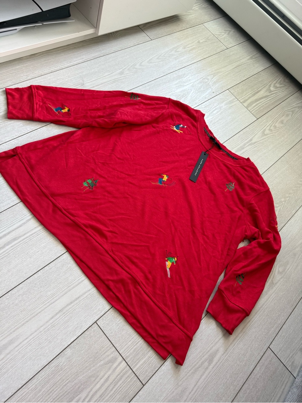 Jane & Delancey 2X NWT red Apres Ski pullover sweatshirt long sleeve lounge cozy